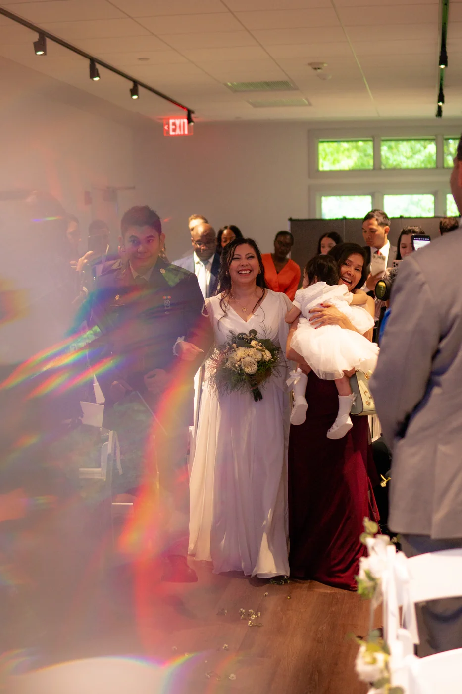 The ceremony at The Lakeview Center, Wilmette