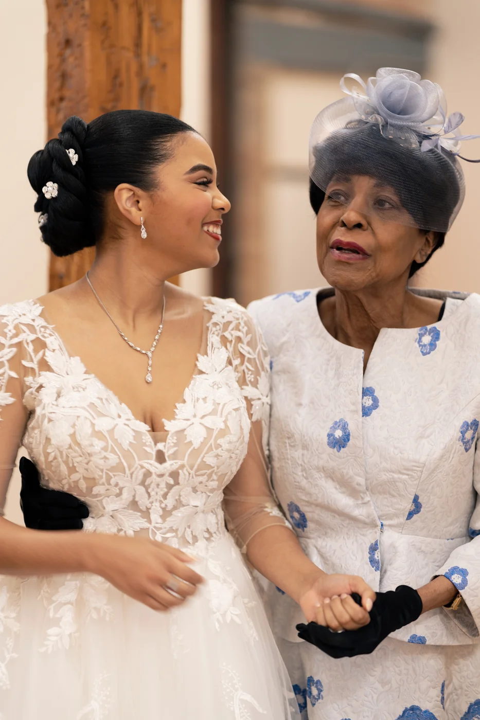 Sydney with her family before the ceremony