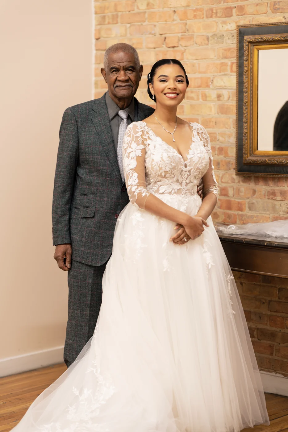 Sydney with her family before the ceremony