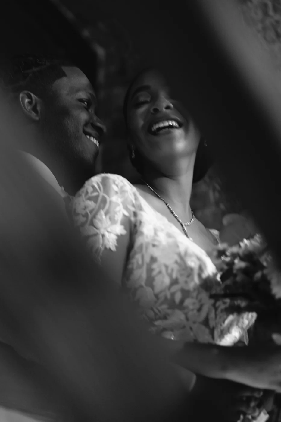 Sydney and Melvin on their wedding day